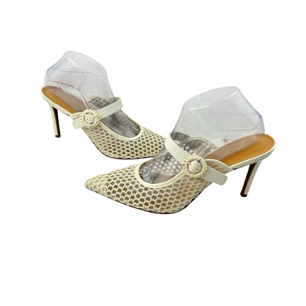 Nine West Crochet Rondel Pointed To Pump Size10 Ivory Romantic Old Money Crochet